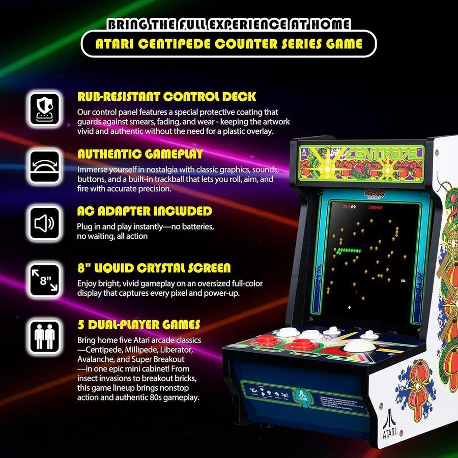 Centipede Counter Series Arcade Machine — view 3
